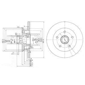 FRONT SOLID BRAKE DISC PAIR - 258MM DIAMETER