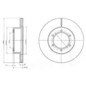 FRONT VENTED BRAKE DISC PAIR - 289MM DIAMETER