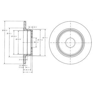 REAR SOLID BRAKE DISC PAIR COATED - 278MM DIAMETER