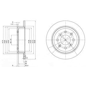 REAR SOLID BRAKE DISC PAIR - 239MM DIAMETER