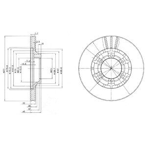 FRONT VENTED BRAKE DISC PAIR - 277MM DIAMETER