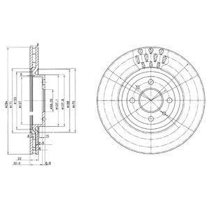 FRONT VENTED BRAKE DISC PAIR - 284MM DIAMETER