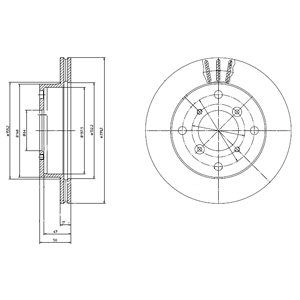 FRONT VENTED BRAKE DISC PAIR - 231MM DIAMETER