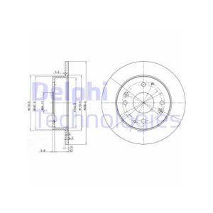 REAR SOLID BRAKE DISC PAIR - 260MM DIAMETER