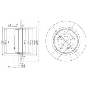 REAR SOLID BRAKE DISC PAIR - 278MM DIAMETER