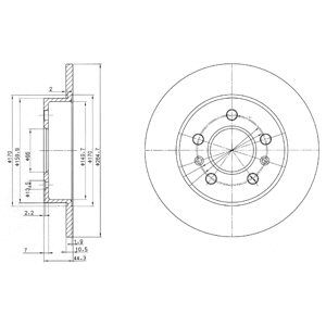 REAR SOLID BRAKE DISC PAIR - 265MM DIAMETER