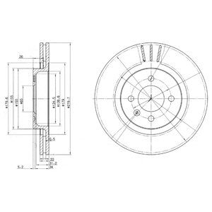 FRONT VENTED BRAKE DISC PAIR - 280MM DIAMETER