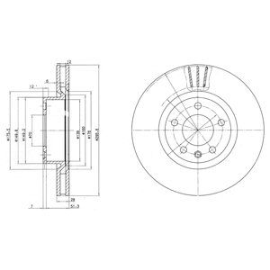 FRONT VENTED BRAKE DISC PAIR - 296MM DIAMETER