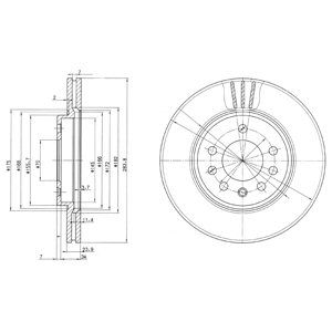 FRONT VENTED BRAKE DISC PAIR - 284MM DIAMETER