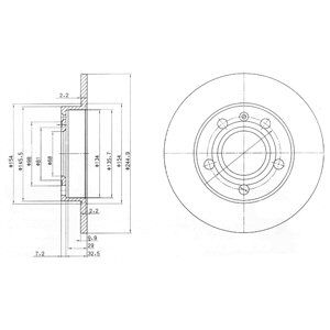 REAR SOLID BRAKE DISC PAIR - 245MM DIAMETER