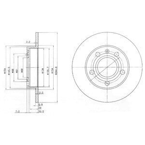 Rear Solid Brake Disc Pair Coated - 245mm Diameter