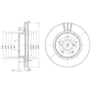 FRONT VENTED BRAKE DISC PAIR - 260MM DIAMETER