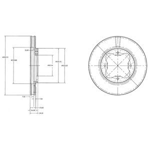 FRONT VENTED BRAKE DISC PAIR - 260.5MM DIAMETER