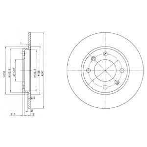 Rear Solid Brake Disc Pair - 247mm Diameter