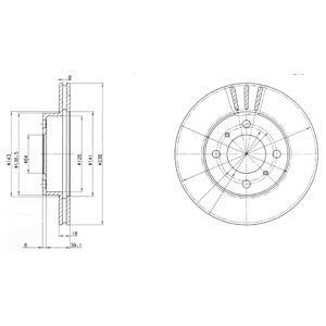 FRONT VENTED BRAKE DISC PAIR - 236MM DIAMETER