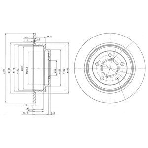 Rear Solid Brake Disc Pair - 266mm Diameter