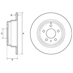 Rear Solid Brake Disc Pair - 295mm Diameter