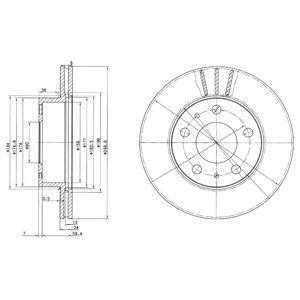 FRONT VENTED BRAKE DISC PAIR - 300MM DIAMETER