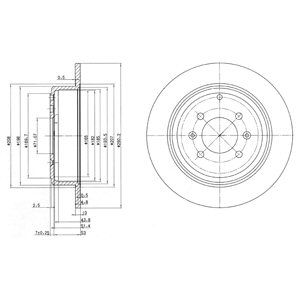 Rear Solid Brake Disc Pair - 290mm Diameter