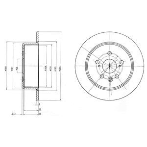 REAR SOLID BRAKE DISC PAIR - 268.5MM DIAMETER