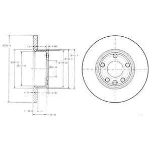 FRONT SOLID BRAKE DISC PAIR - 282MM DIAMETER