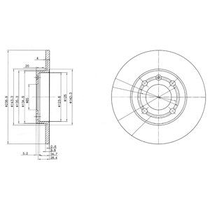 FRONT SOLID BRAKE DISC PAIR - 239MM DIAMETER