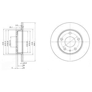 REAR SOLID BRAKE DISC PAIR - 240MM DIAMETER