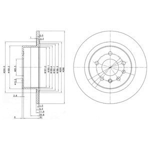 REAR SOLID BRAKE DISC PAIR - 285MM DIAMETER