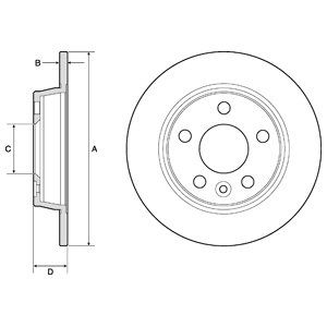 REAR SOLID BRAKE DISC PAIR - 268MM DIAMETER