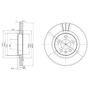 FRONT VENTED BRAKE DISC PAIR - 280MM DIAMETER