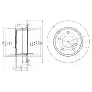 REAR SOLID BRAKE DISC PAIR - 272MM DIAMETER