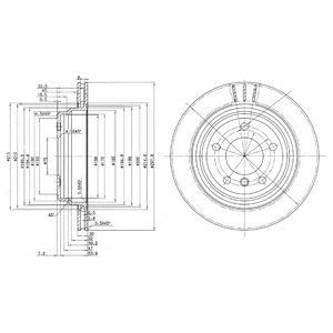 REAR VENTED BRAKE DISC PAIR - 298MM DIAMETER