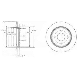 REAR SOLID BRAKE DISC PAIR - 253MM DIAMETER