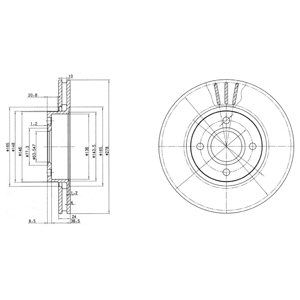 FRONT VENTED BRAKE DISC PAIR - 278MM DIAMETER