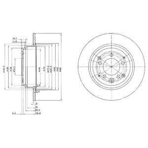 REAR SOLID BRAKE DISC PAIR - 282MM DIAMETER