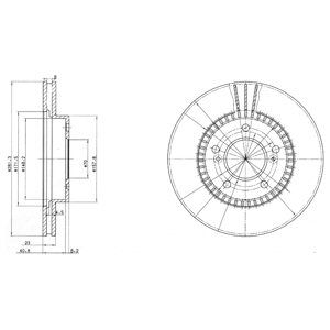 FRONT VENTED BRAKE DISC PAIR - 282MM DIAMETER