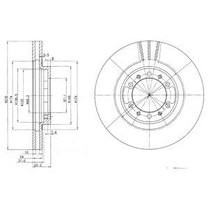 FRONT VENTED BRAKE DISC PAIR - 276MM DIAMETER