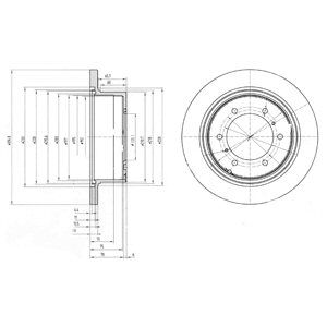 REAR SOLID BRAKE DISC PAIR - 315MM DIAMETER