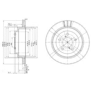 REAR VENTED BRAKE DISC PAIR - 266MM DIAMETER