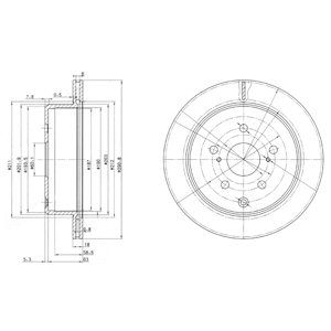 REAR VENTED BRAKE DISC PAIR - 291MM DIAMETER