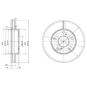 FRONT VENTED BRAKE DISC PAIR - 255MM DIAMETER