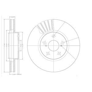 FRONT VENTED BRAKE DISC PAIR - 275MM DIAMETER