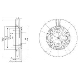 FRONT VENTED BRAKE DISC PAIR - 285MM DIAMETER