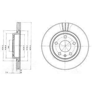 VENTED BRAKE DISC PAIR - 280MM DIAMETER