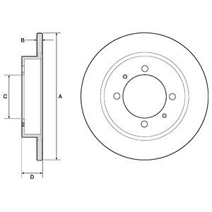 Rear Solid Brake Disc Pair - 260mm Diameter