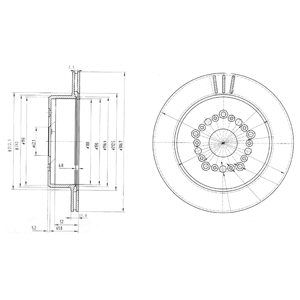 REAR VENTED BRAKE DISC PAIR - 307MM DIAMETER