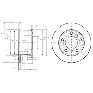 Rear Solid Brake Disc Pair - 272mm Diameter