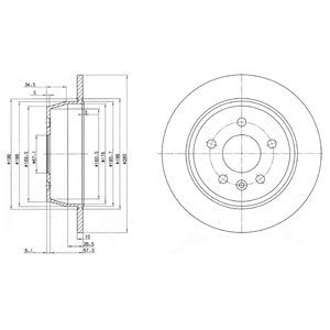 REAR SOLID BRAKE DISC PAIR - 280MM DIAMETER