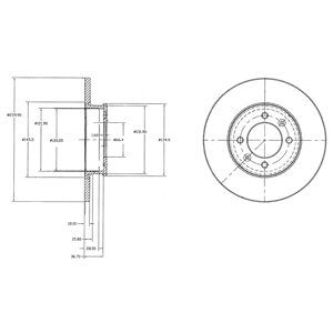 REAR SOLID BRAKE DISC PAIR - 240MM DIAMETER