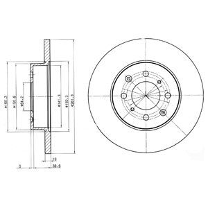 FRONT SOLID BRAKE DISC PAIR - 262MM DIAMETER